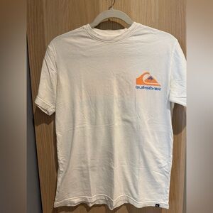 Quiksilver White Logo Graphic T-Shirt